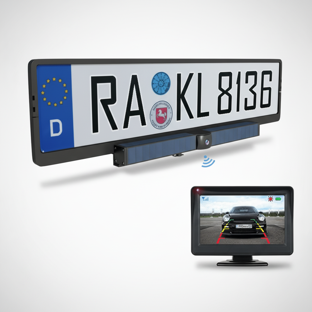 Drahtlose Solarbetriebene Rückfahrkamera - ParkGuardX
