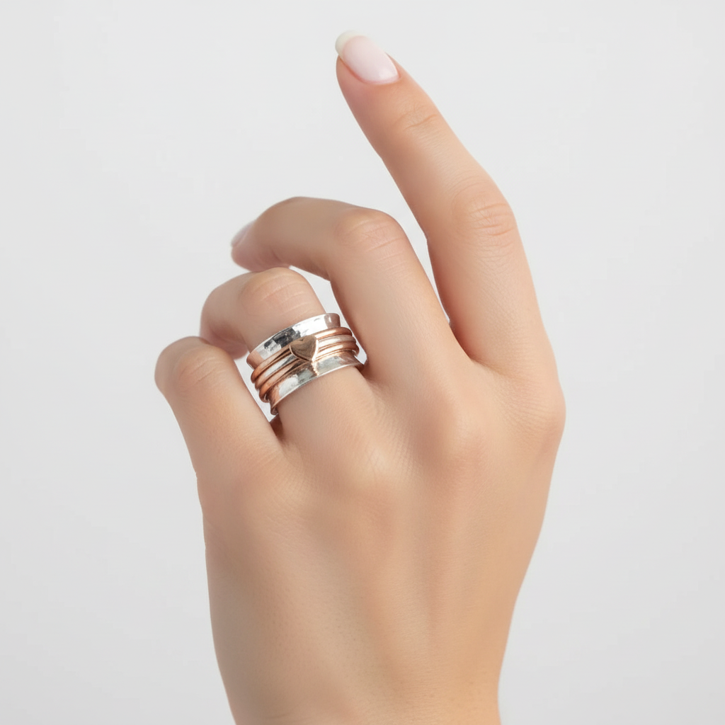 Drehbares Herzdesign - HeartRing 