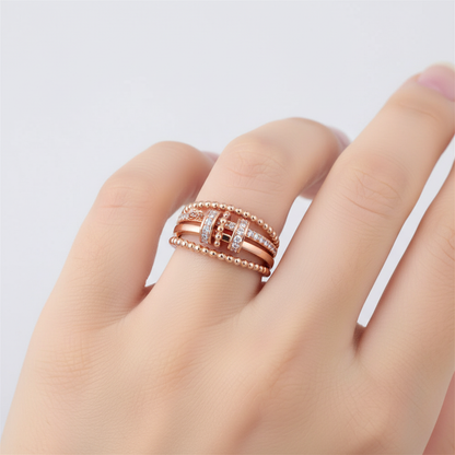 Drehender Zirkonring - FidgetRing 
