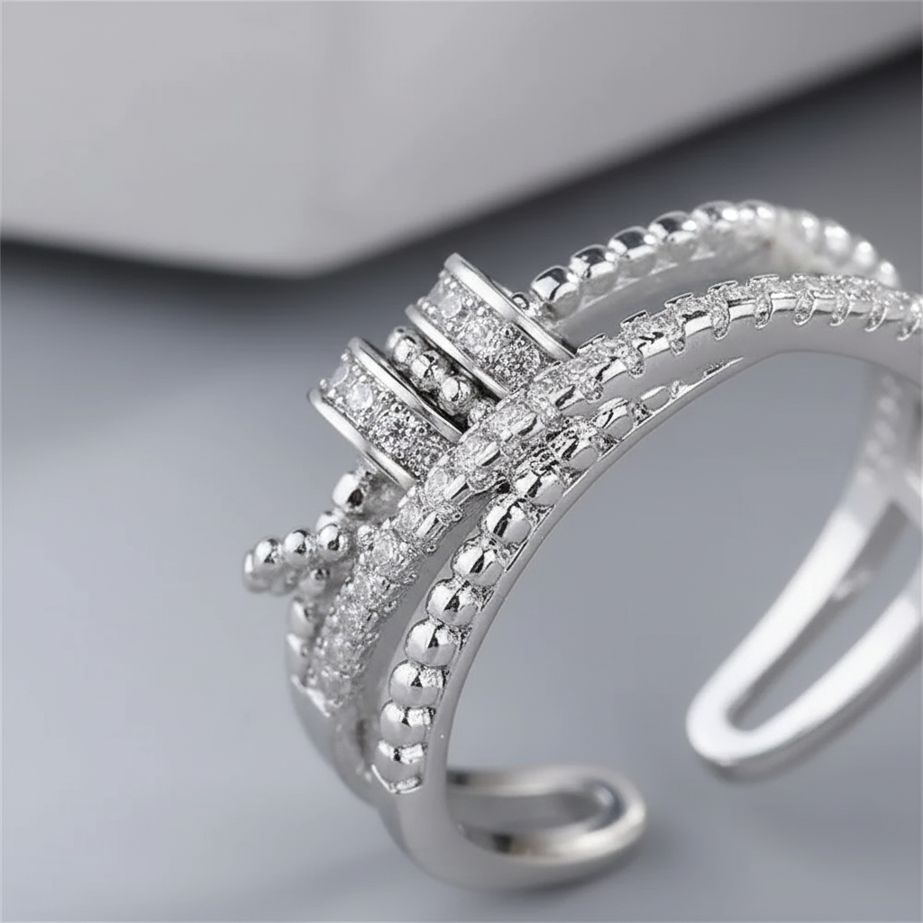 Drehender Zirkonring - FidgetRing 
