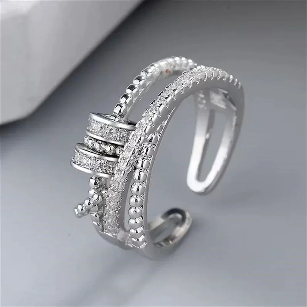 Drehender Zirkonring - FidgetRing 