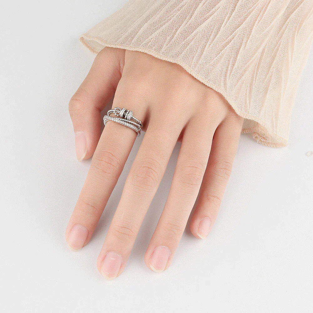 Drehender Zirkonring - FidgetRing 