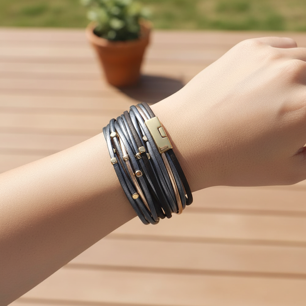 Dreifarbige Wickelarmband - LayerWrap 