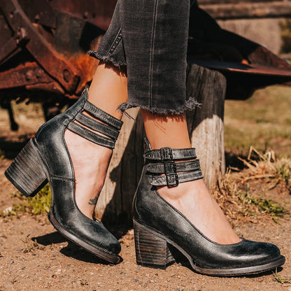 Herbstliche & stilvolle Damen Lederschuhe mit rutschfester Sohle – Amalia