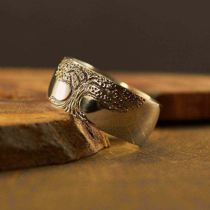 Edelstahlring Mit Baumdesign - TreeRing 