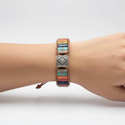 Edelsteinarmband Aus Leder - HarmonyBand 