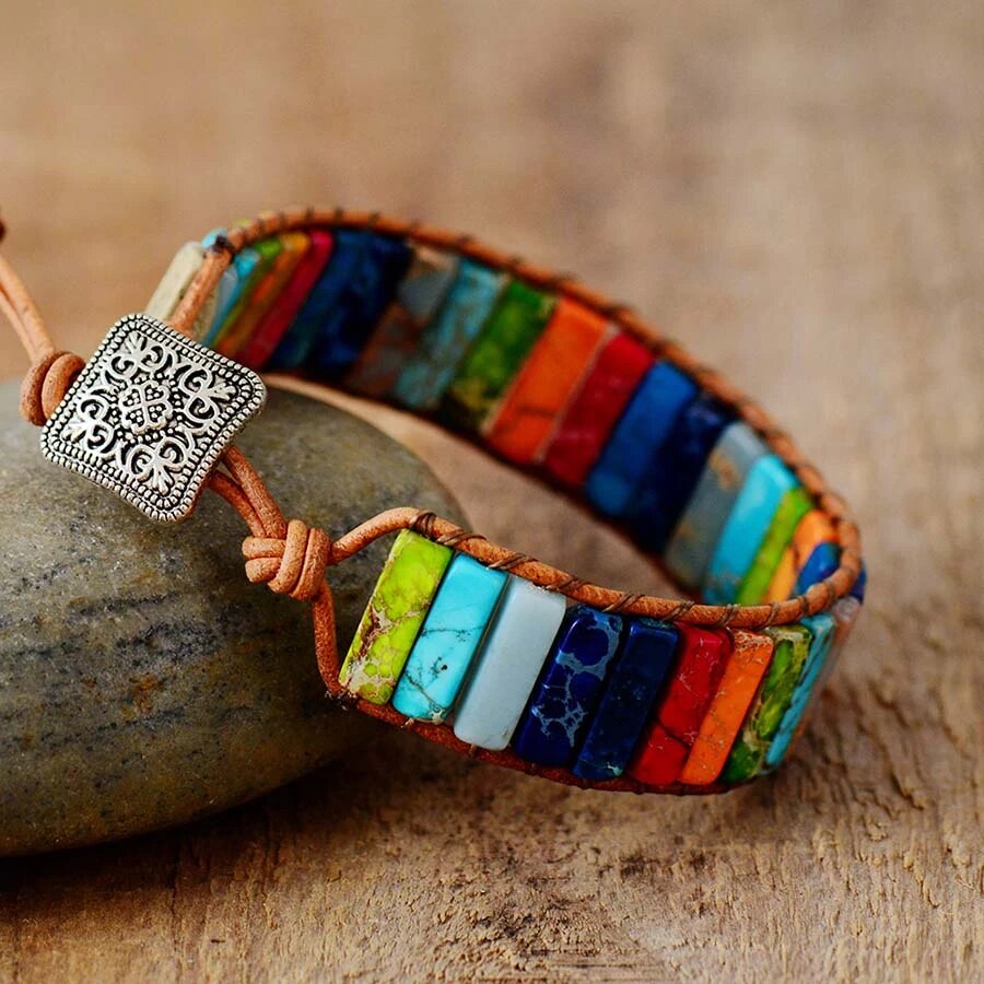 Edelsteinarmband Aus Leder - HarmonyBand 
