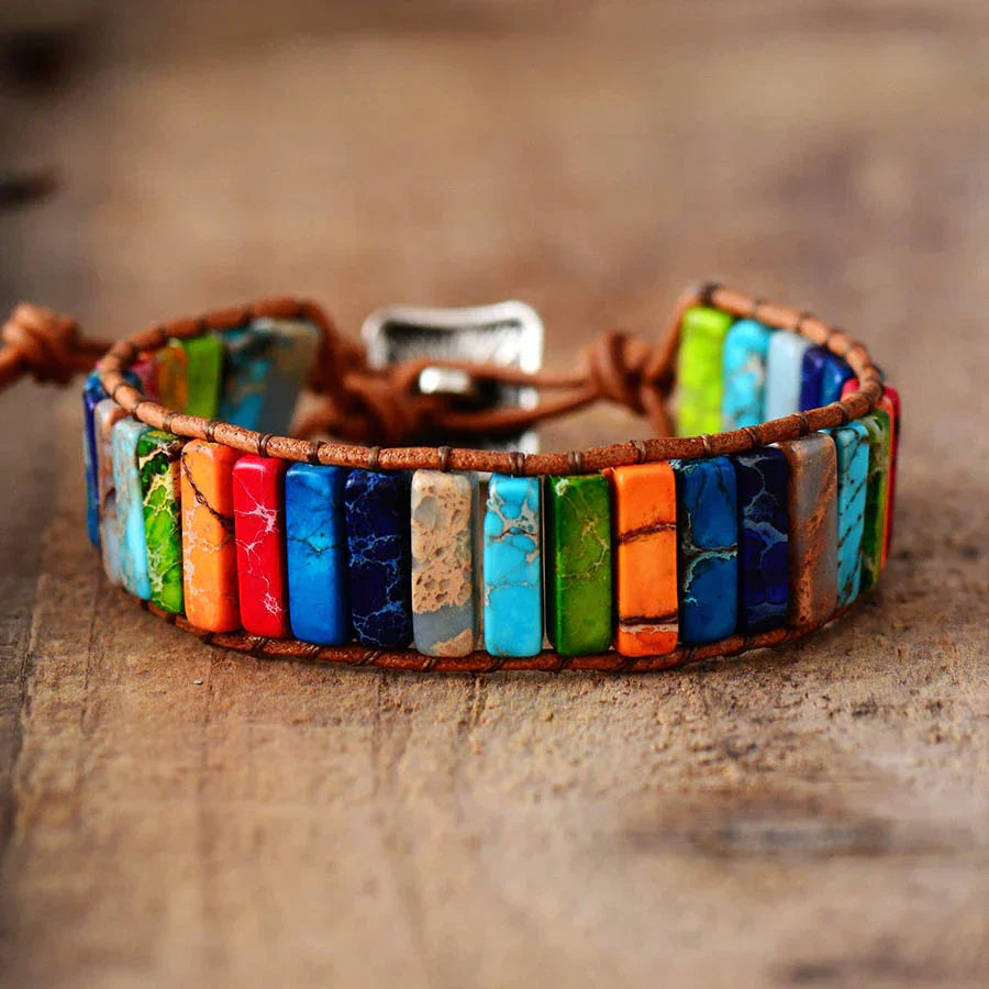 Edelsteinarmband Aus Leder - HarmonyBand 