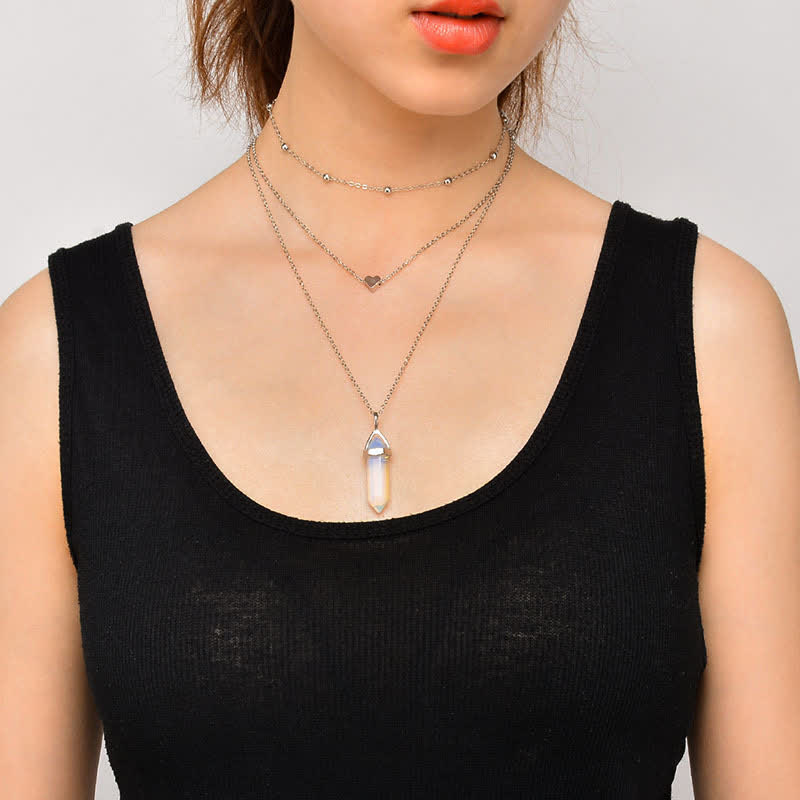 Edelsteinkette Mit Anhänger - HexaJewelry 