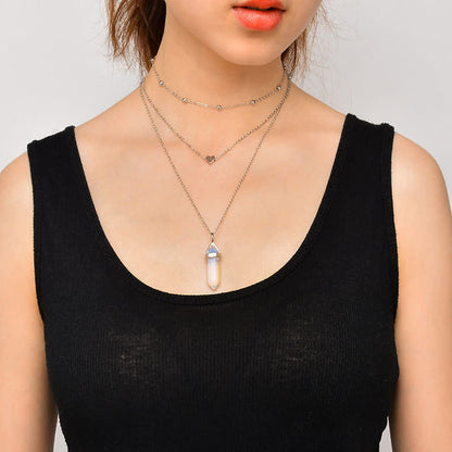 Edelsteinkette Mit Anhänger - HexaJewelry 