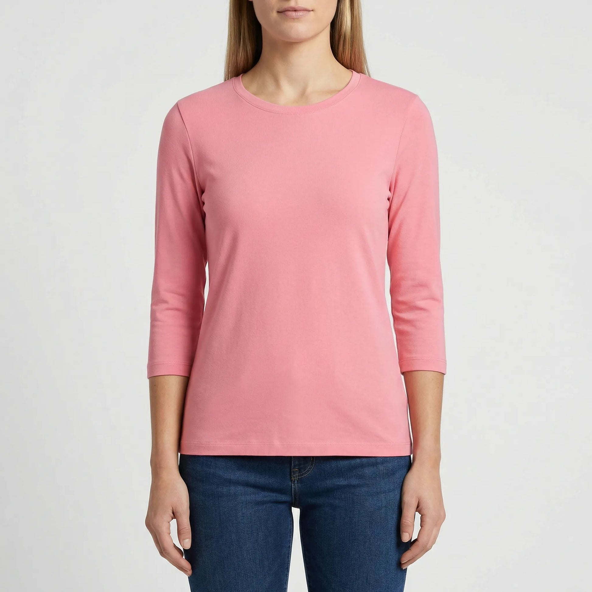 Effen Damesshirt Met Ronde Hals - Adrienne