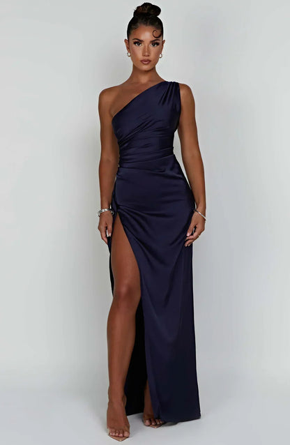 Einseitig Schulterfreies Maxikleid - Ayse