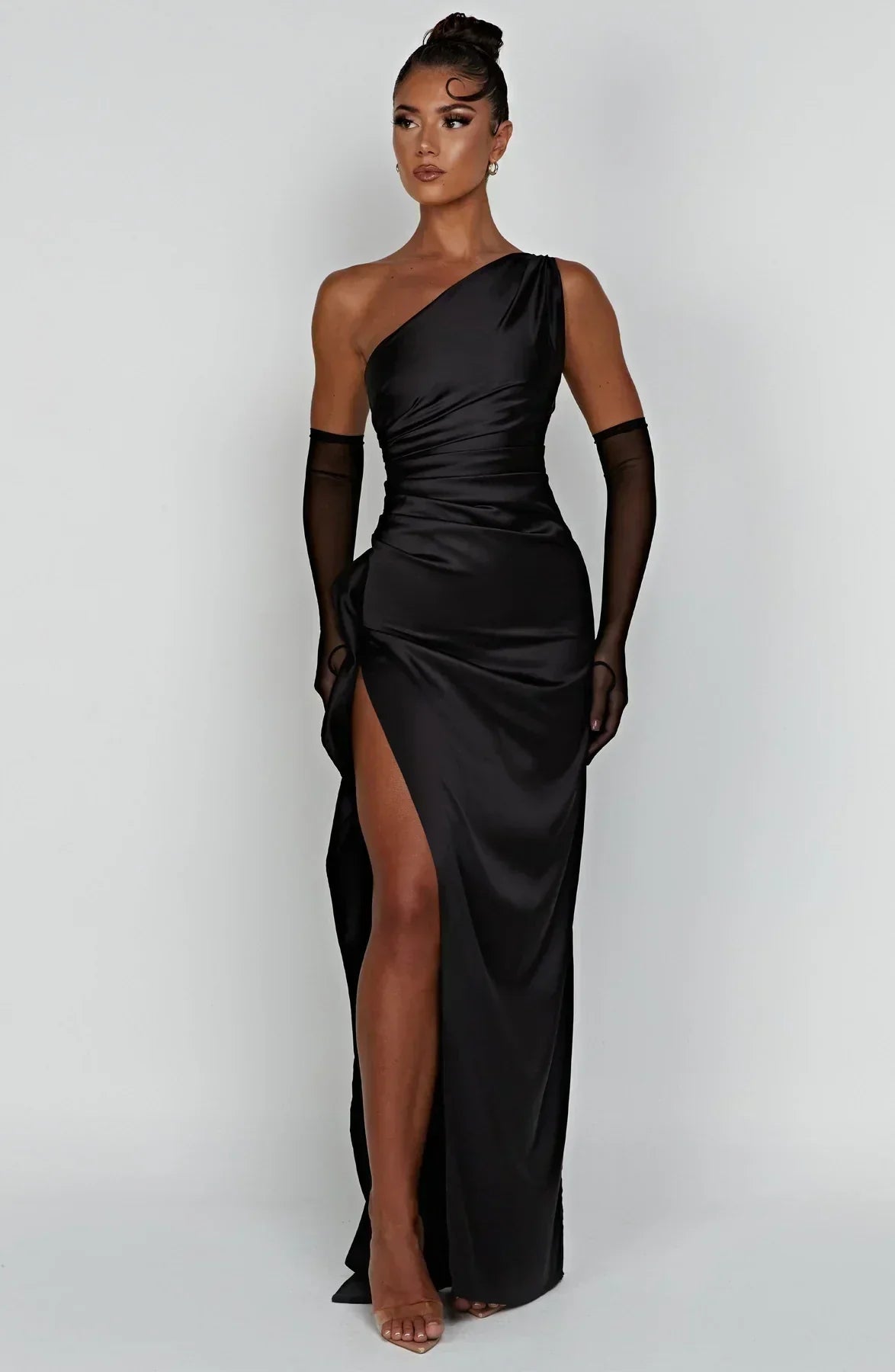 Einseitig Schulterfreies Maxikleid - Ayse