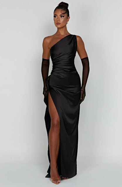 Einseitig Schulterfreies Maxikleid - Ayse