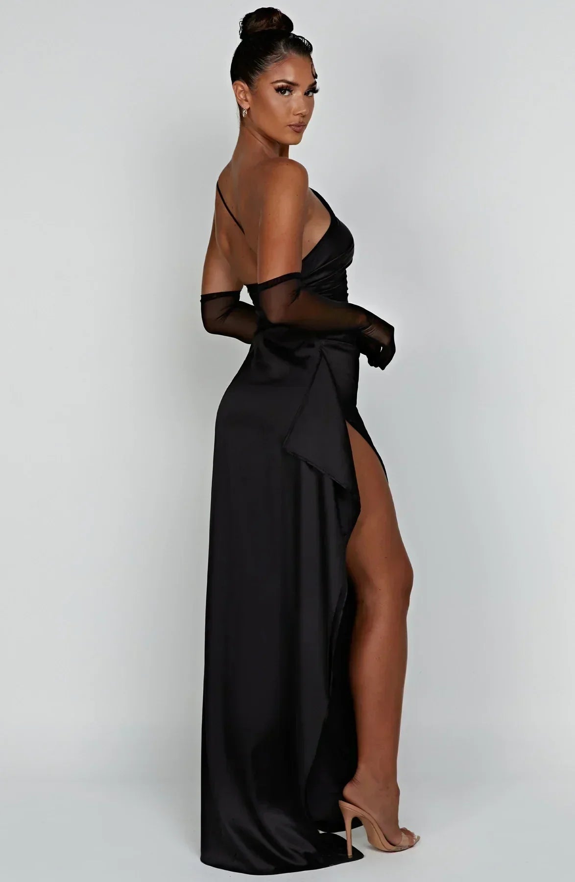 Einseitig Schulterfreies Maxikleid - Ayse