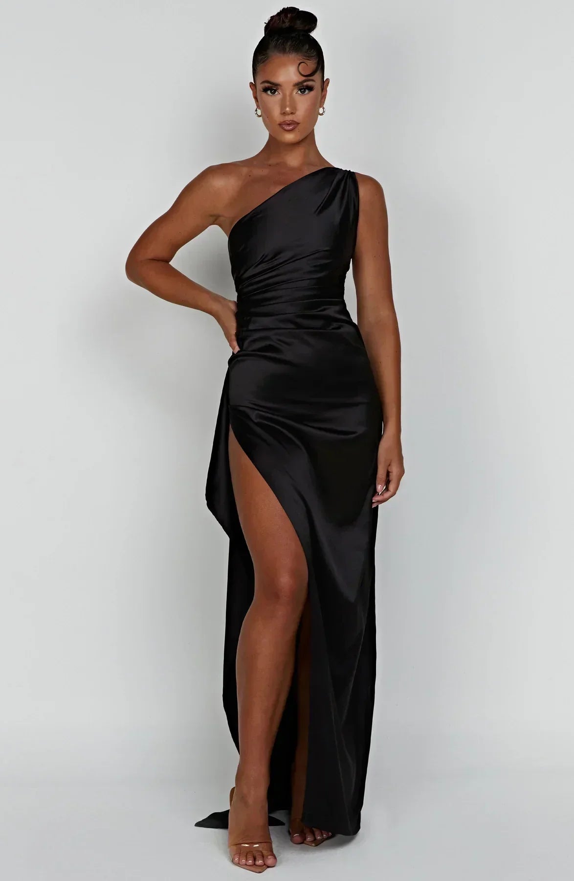 Einseitig Schulterfreies Maxikleid - Ayse