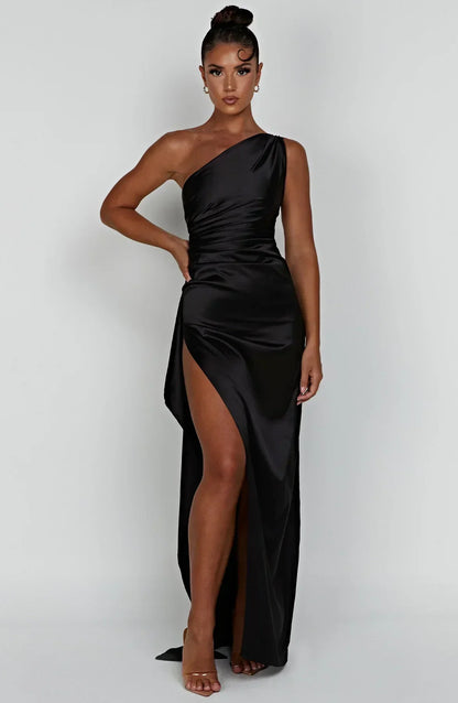 Einseitig Schulterfreies Maxikleid - Ayse
