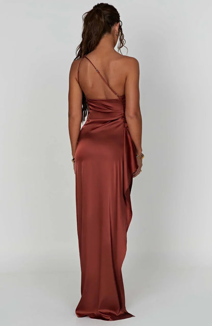 Einseitig Schulterfreies Maxikleid - Ayse