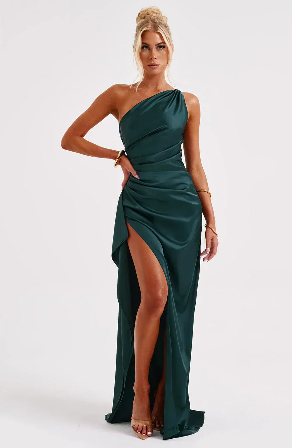 Einseitig Schulterfreies Maxikleid - Ayse