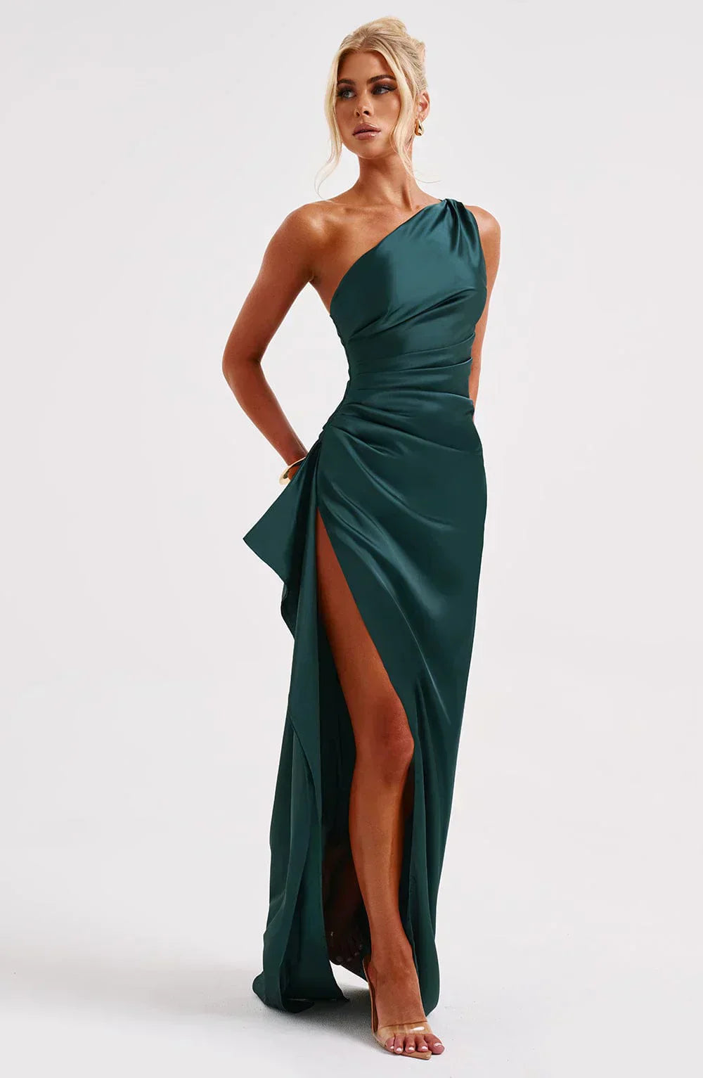 Einseitig Schulterfreies Maxikleid - Ayse