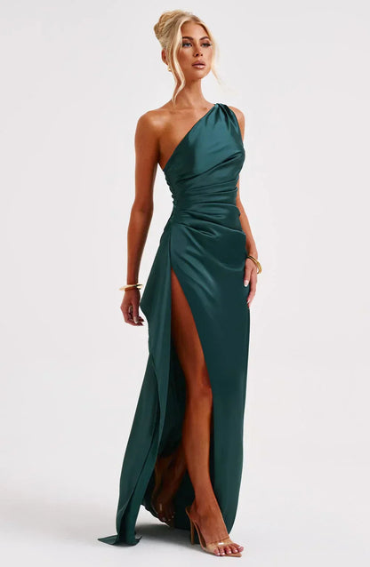 Einseitig Schulterfreies Maxikleid - Ayse