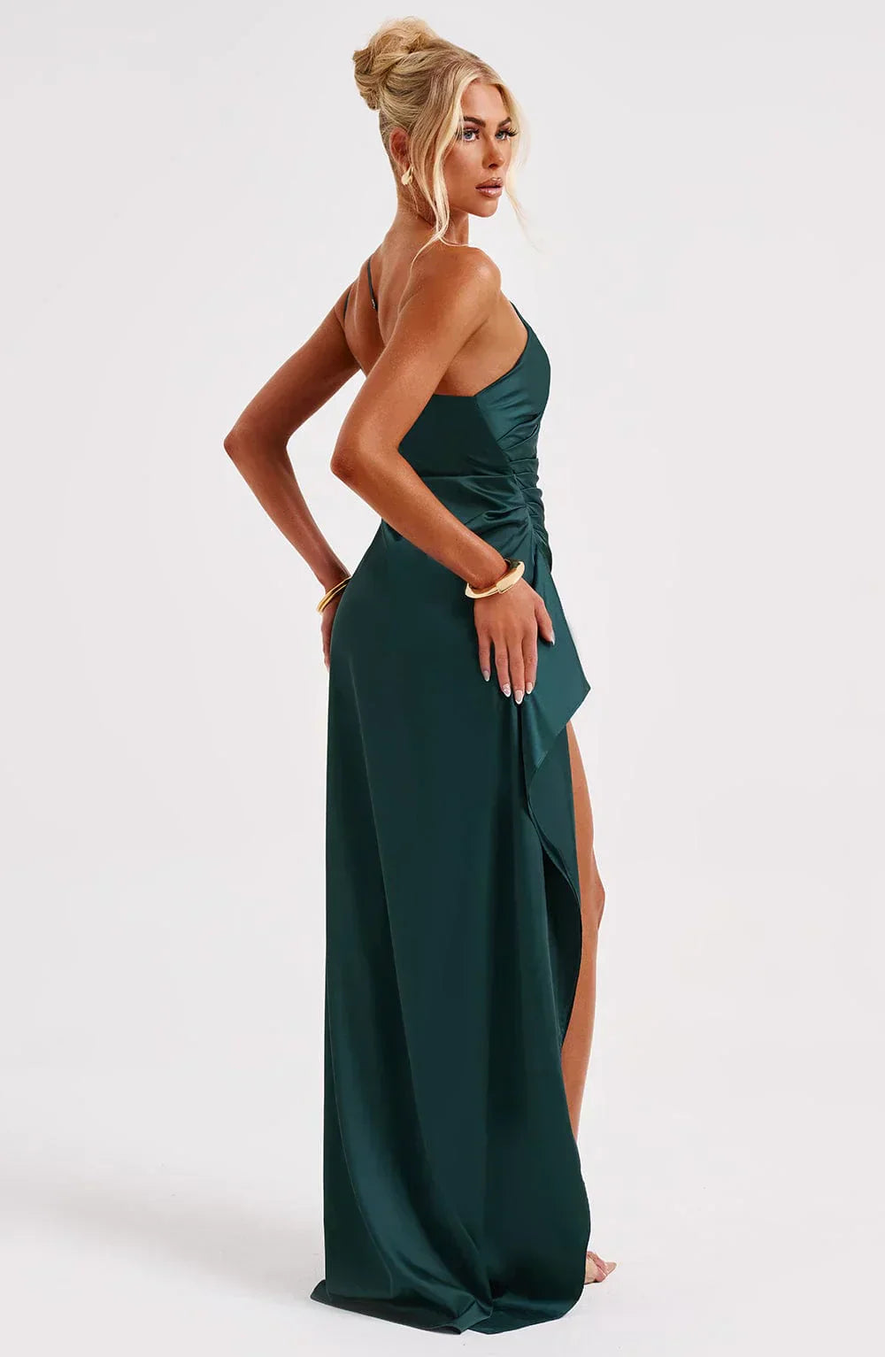 Einseitig Schulterfreies Maxikleid - Ayse