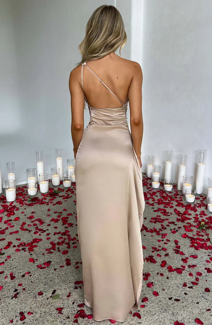 Einseitig Schulterfreies Maxikleid - Ayse