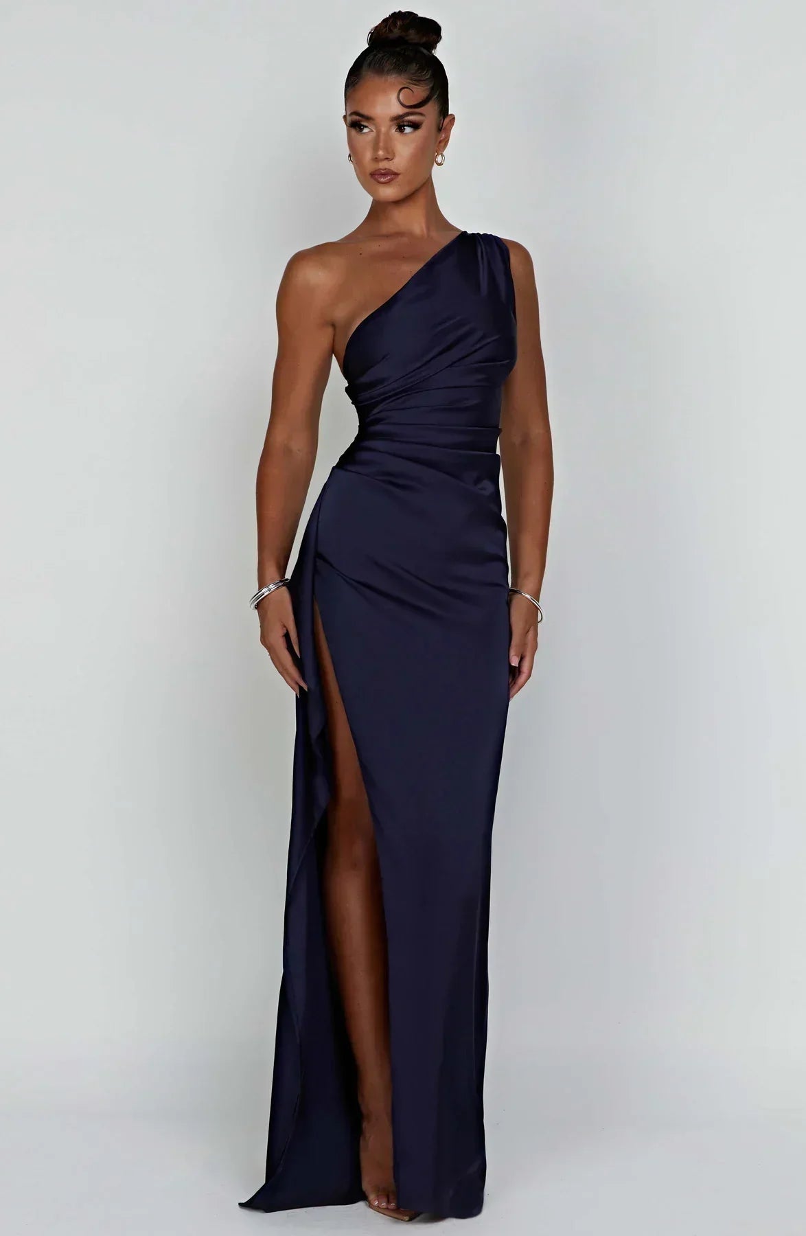 Einseitig Schulterfreies Maxikleid - Ayse
