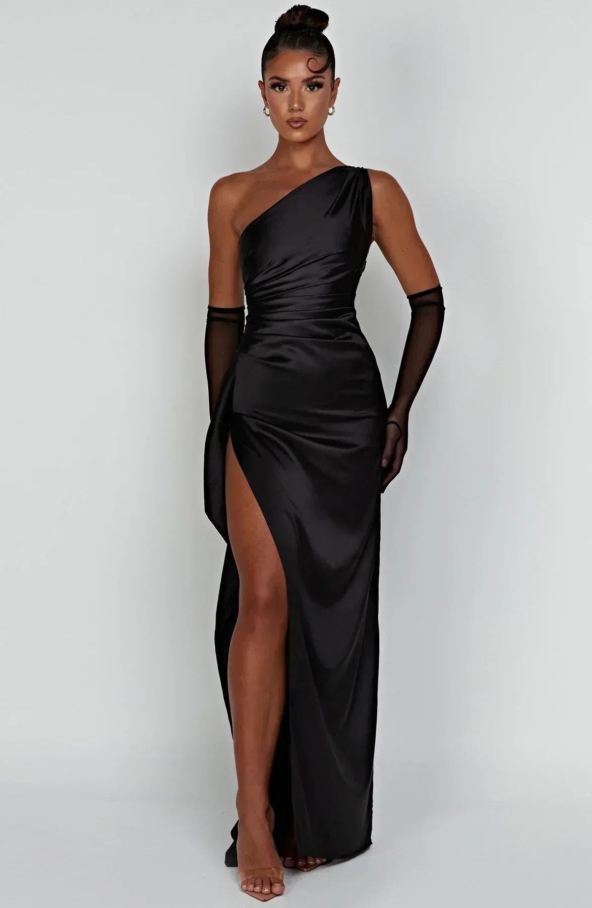 Einseitig Schulterfreies Maxikleid - Ayse