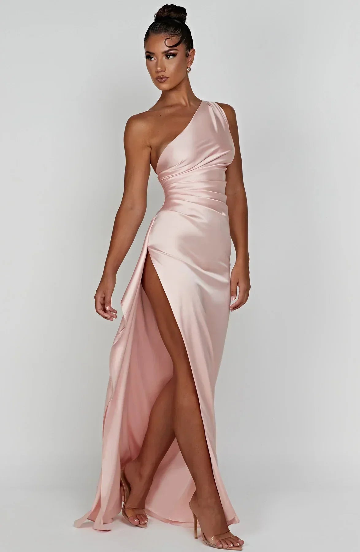 Einseitig Schulterfreies Maxikleid - Ayse