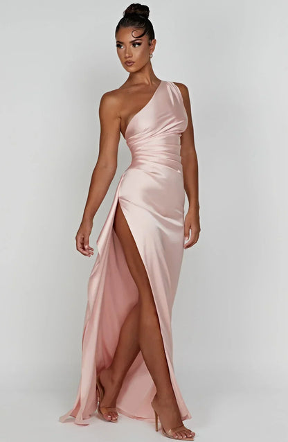 Einseitig Schulterfreies Maxikleid - Ayse