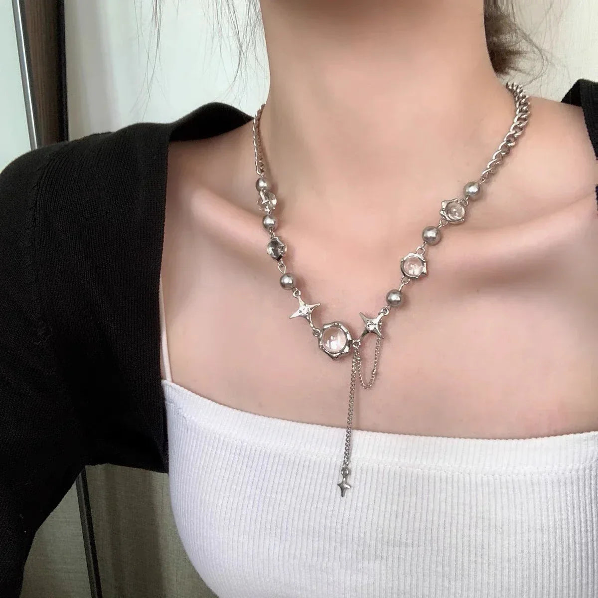 Einstellbare Halskette - SparklePearl 