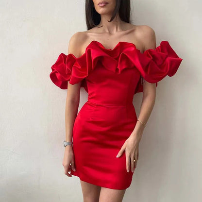 Kleid mit asymmetrischem Schulterdesign – Elin