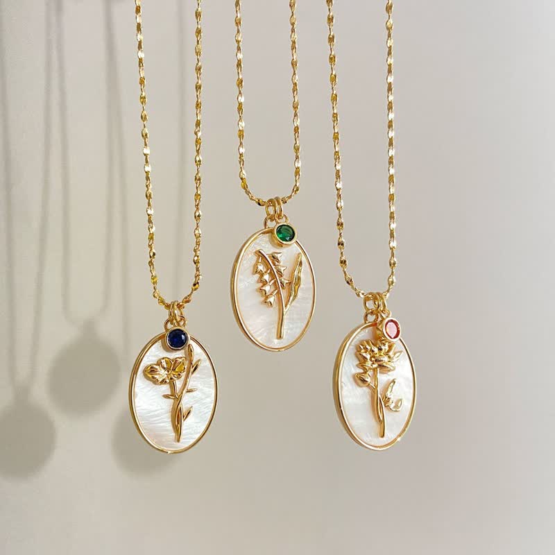 Elegante Geburtsstein-Halskette - AuraJewelry 