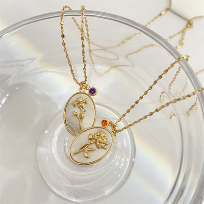 Elegante Geburtsstein-Halskette - AuraJewelry 