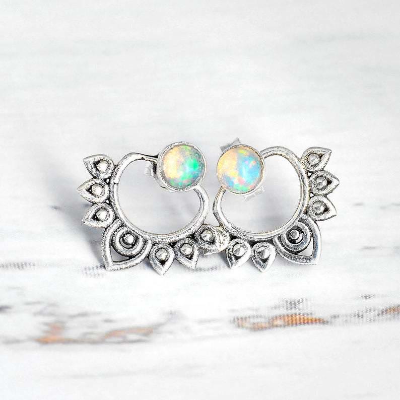 Elegante Ohrringe Aus Silber - OpalLotus 