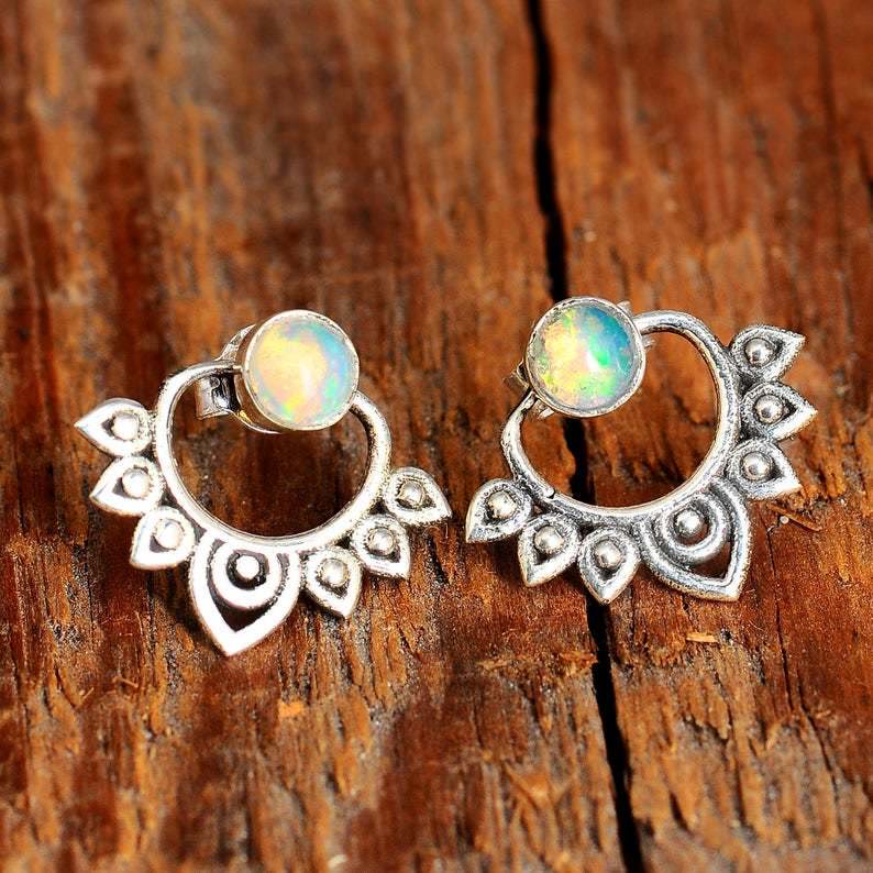 Elegante Ohrringe Aus Silber - OpalLotus 