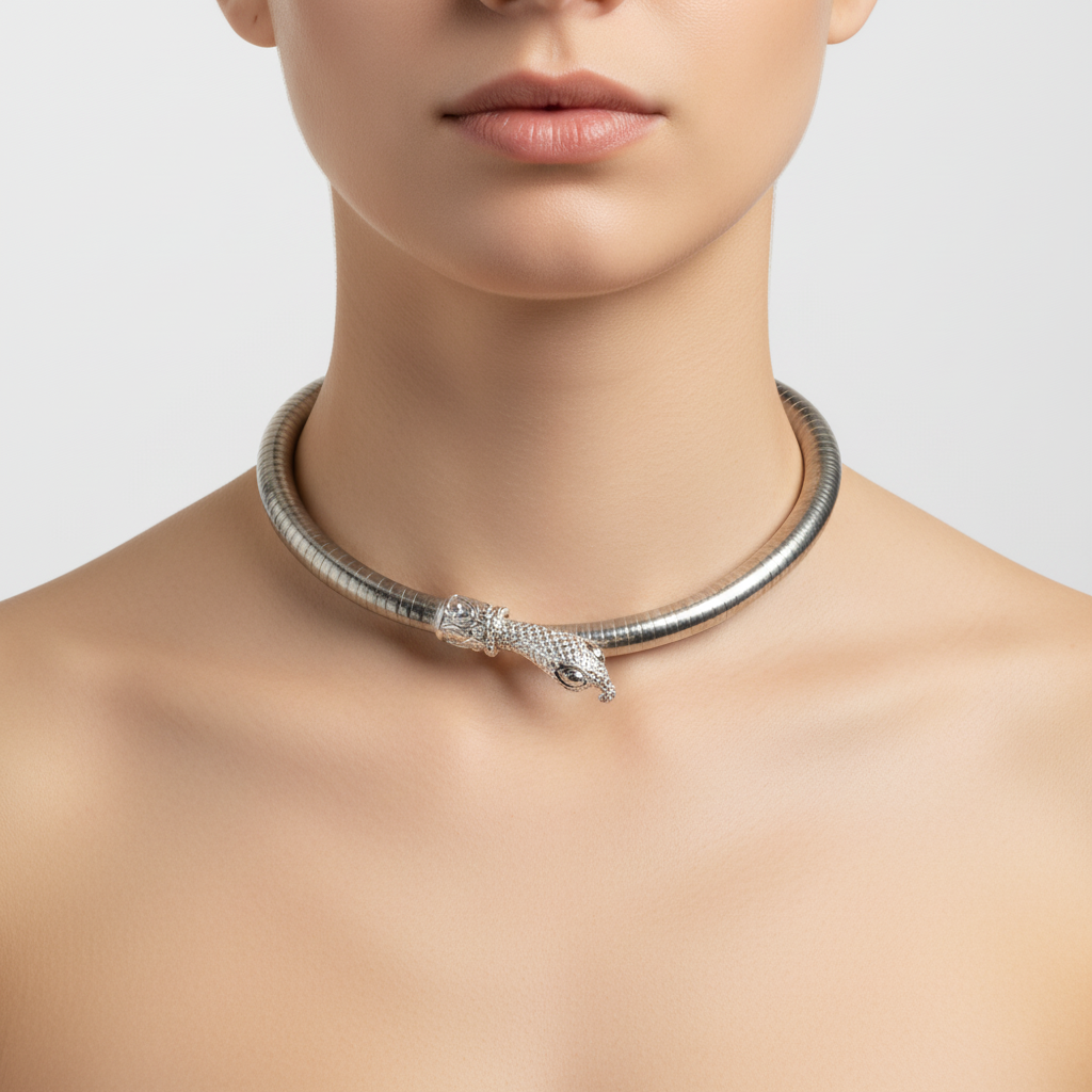 Elegante Schlange Halskette - SnakeChoker 