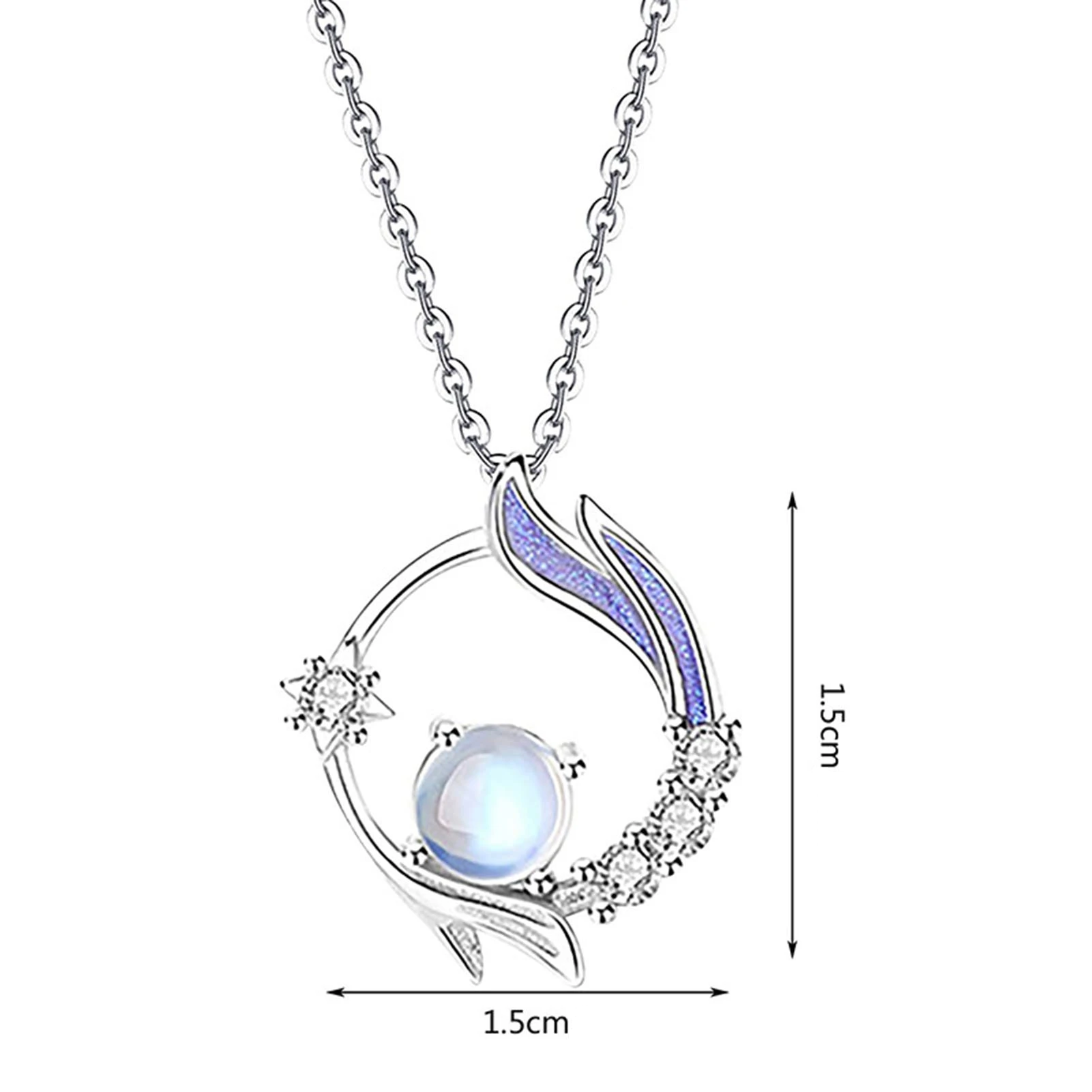 Elegante Silberhalskette - Moonmagic 