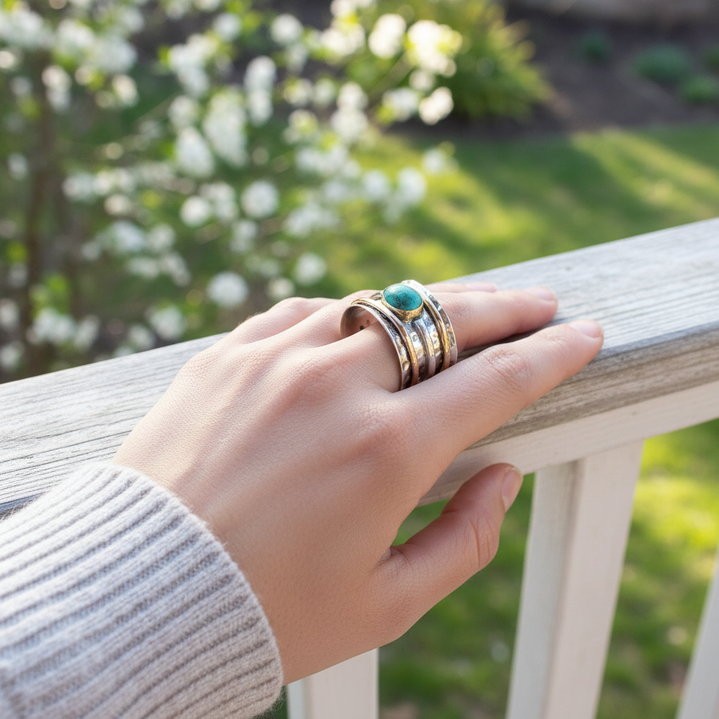 Eleganter Ring Mit Türkisstein - ChicRing 