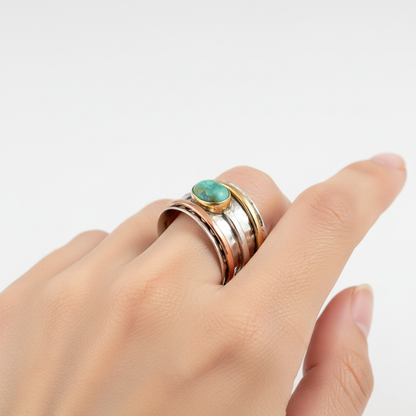 Eleganter Ring Mit Türkisstein - ChicRing 