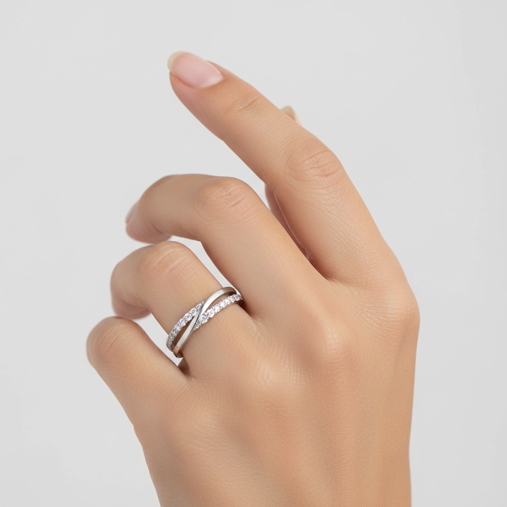 Eleganter Zirkonia-Ring - DuoSparkle 