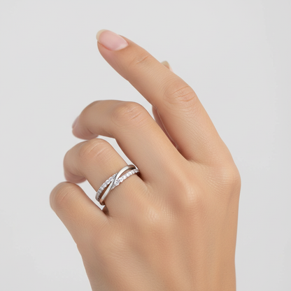 Eleganter Zirkonia-Ring - DuoSparkle 