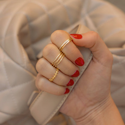Eleganter Zirkonia-Ring - DuoSparkle 