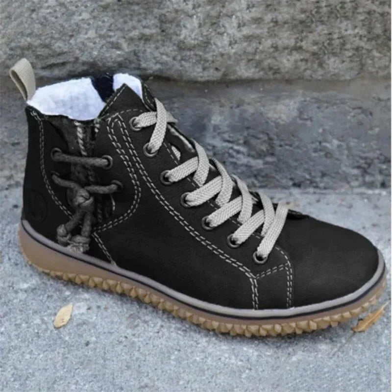 Damen & Herren Winterstiefel Vintage Design mit Isolierung & rutschfester Sohle – Norena