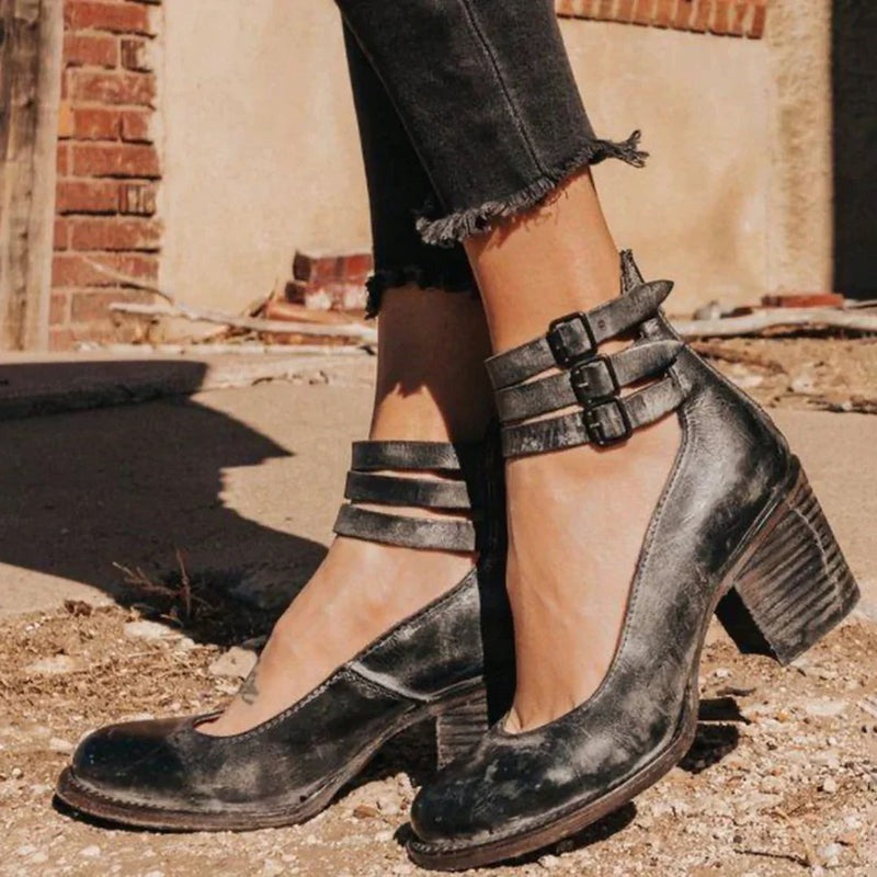 Herbstliche & stilvolle Damen Lederschuhe mit rutschfester Sohle – Amalia