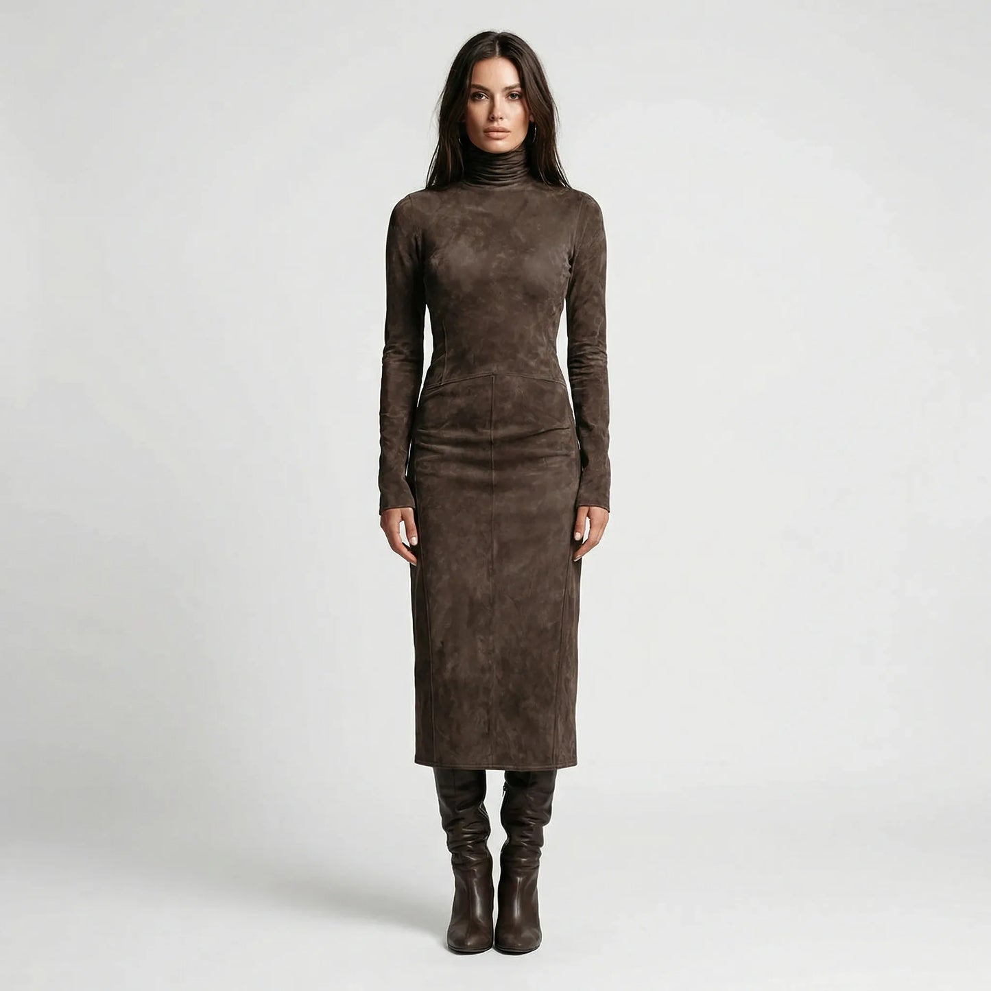 Figurbetontes Midi-Kleid Mit Rollkragen - Gayle