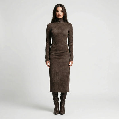 Figurbetontes Midi-Kleid Mit Rollkragen - Gayle