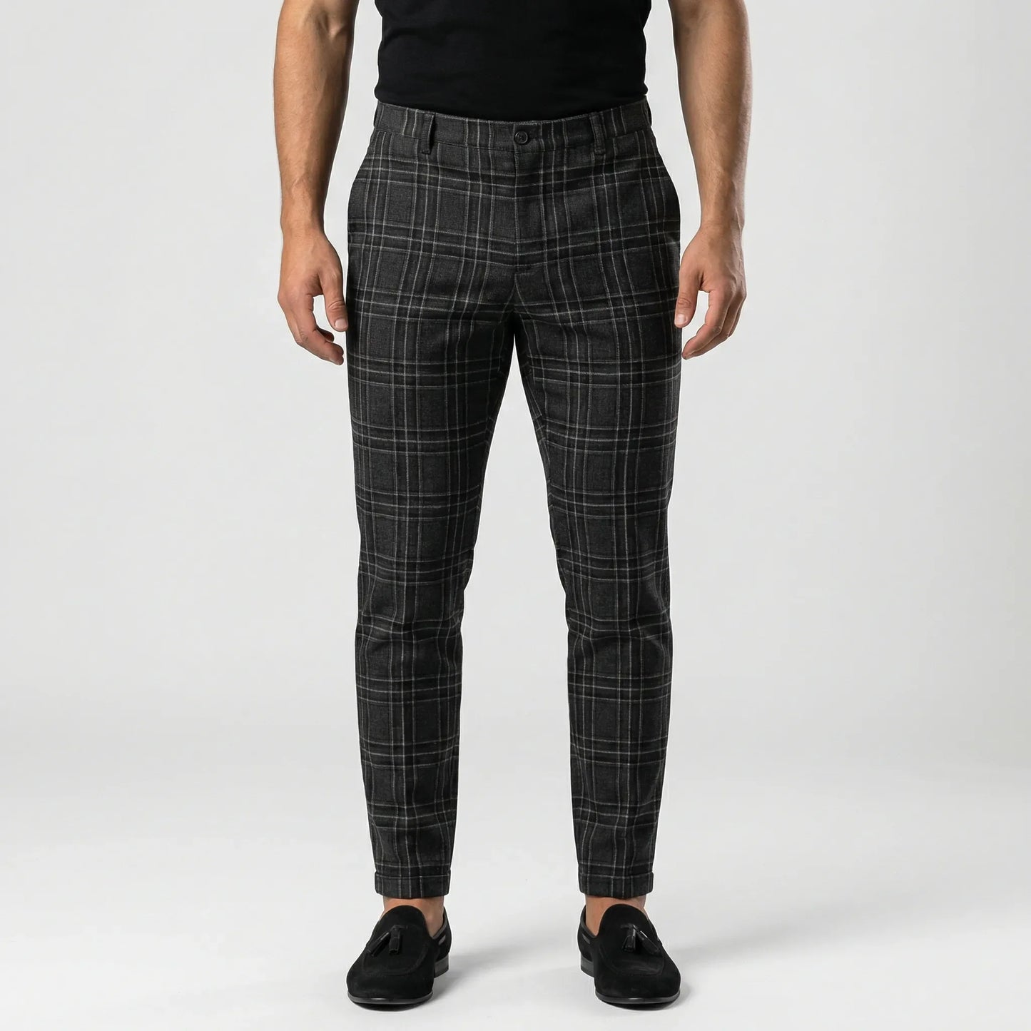 Figurnahe Hose Mit Klassischem Karodesign - Keith