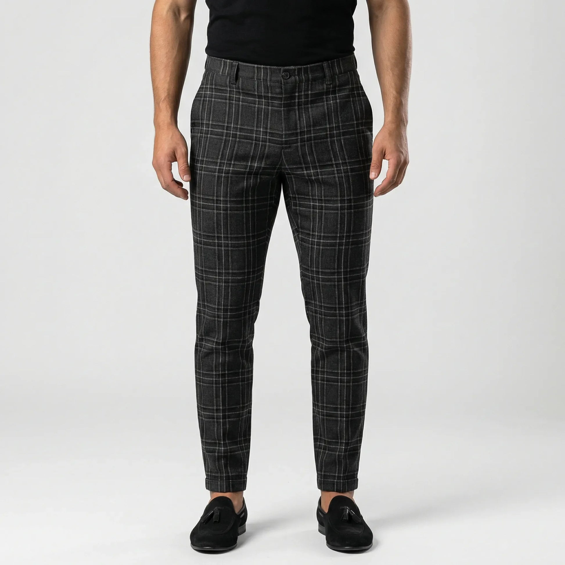 Figurnahe Hose Mit Klassischem Karodesign - Keith